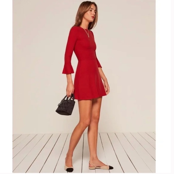 ❤️Reformation Anise Bell Sleeve Mini Dress S